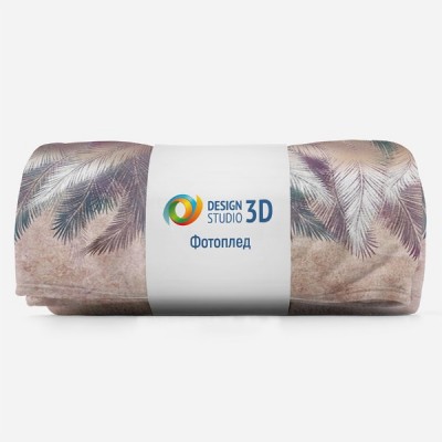 3D Плед «Шаль из ярких листьев» Тропикалия
