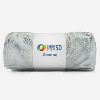 3D Плед «Тропическая нежность с бирюзовым оттенком» Тропикалия