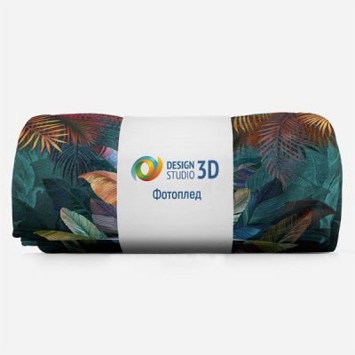 3D Плед «Яркий тропический букет» Тропикалия