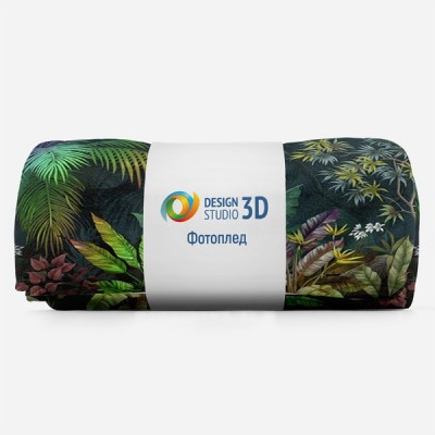 3D Плед «Птица в ярких тропиках» Тропикалия
