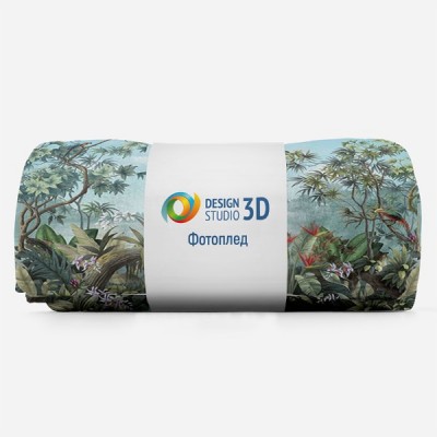3D Плед «Пруд с экзотическими цветами» Тропикалия