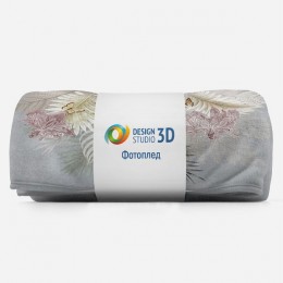 3D Плед «Ниспадающий букет»