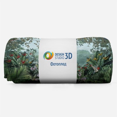 3D Плед «Субтропический пейзаж» Тропикалия