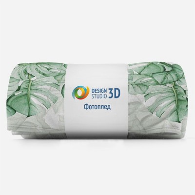 3D Плед «Ниспадающие монстеры» Тропикалия