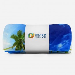 3D плед «Пальма на пляже»