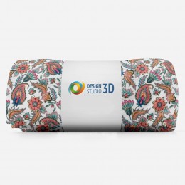 3D плед «Цветы с орнаментом»