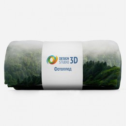 3D Плед «Туман над зелеными вершинами»
