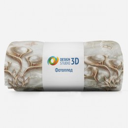 3D Плед «Жемчужные каллы в окружении бабочек»