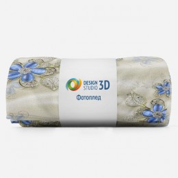 3D Плед «Цветы с сапфировыми лепестками»