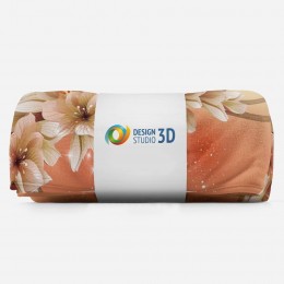 3D плед «Персиковая инсталляция с цветами»