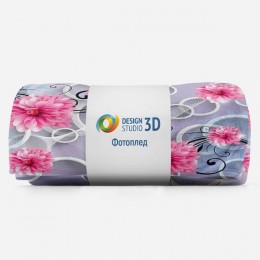 3D Плед «Хризантемы с яркими акцентами»