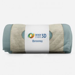 3D Плед «Объемная ветвь на ребристом фоне»