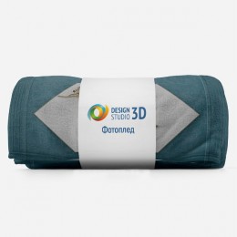 3D Плед «Золотая ветвь на объемном шестиугольнике»