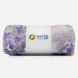 3D плед «Ювелирные фиолетовые цветы»