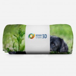 3D плед «Собачка в траве»