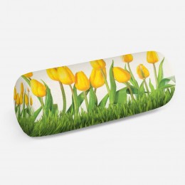 3D подушка-валик «Желтые тюльпаны»