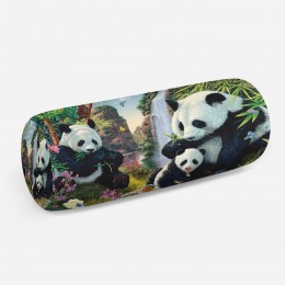 3D подушка-валик «Семейство панд»