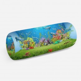 3D подушка-валик «Газон под водой»