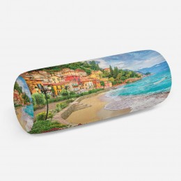 3D подушка-валик «Прилив на итальянском побережье»