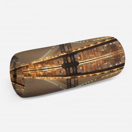 3D подушка-валик «Бруклинский мост: отражение в реке Гудзон»