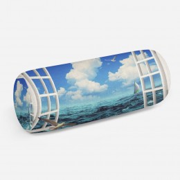 3D подушка-валик «Распахнутое в море окно»