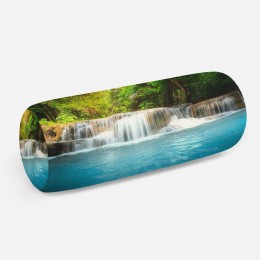 3D подушка-валик «Водопад с голубой водой»