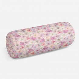 3D подушка-валик «Петунии в пастельных тонах»