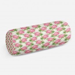 3D подушка-валик «Розовые пионы»