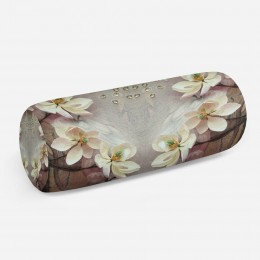 3D подушка-валик «Объемные цветущие ветки»