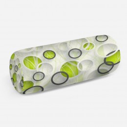 3D подушка-валик «Объемные зеленые круги»