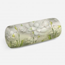 3D подушка-валик «Зеленые каллы»