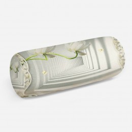 3D подушка-валик «Тоннель с лотосами»