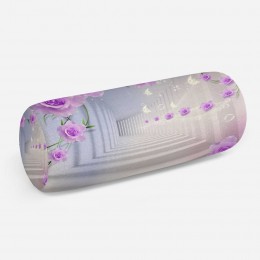 3D подушка-валик «Тоннель с розами»