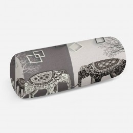 3D подушка-валик «Слоны в стиле модерн»