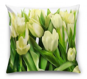 3D Подушка «Нежные желтые тюльпаны»
