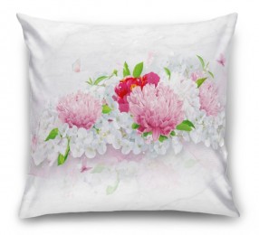 3D Подушка «Нежно-розовые хризантемы»
