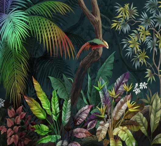 3D Подушка «Птица в ярких тропиках » вид 2