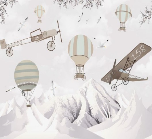 3D Подушка «Полеты над заснеженными горами» вид 2