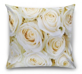 3D Подушка «Нежные кремовые розы»