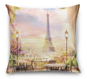 3D Подушка «Парижский ресторанчик»