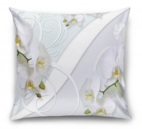 3D Подушка «Нежная композиция с орхидеями»