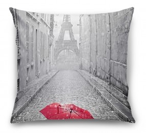3D Подушка «Дождь в Париже»