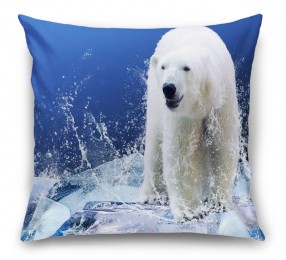 3D Подушка «Белый медведь на льдине»