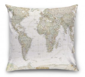 3D Подушка «Красивая карта мира» 