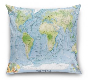 3D Подушка «Географическая карта мира» 