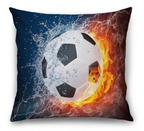 3D Подушка «Огненный футбольный мяч»
