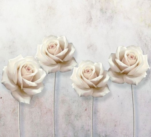 3D Подушка «Прекрасные розы на холсте» вид 2