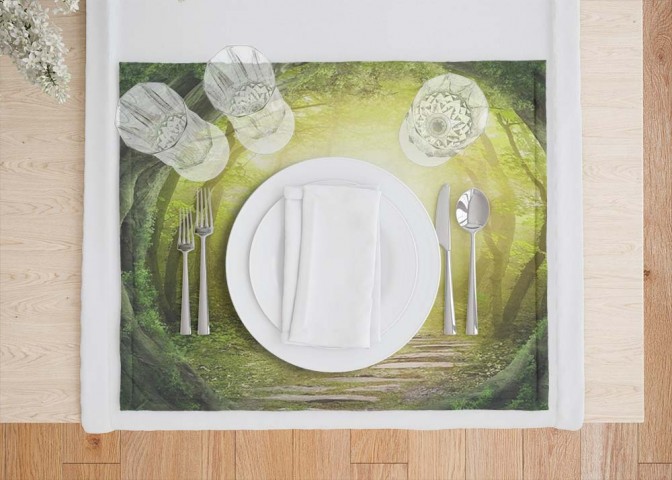 Сервировочные салфетки под тарелки «Тоннель из деревьев» вид 7