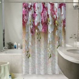 Шторы для ванной «Ниспадающие орхидеи»