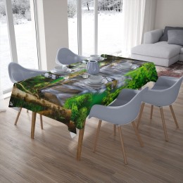 3D скатерти «Водопад с журавлями»